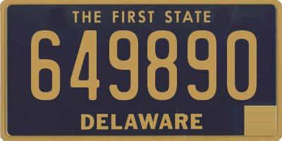 DE license plate 649890