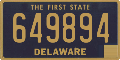 DE license plate 649894