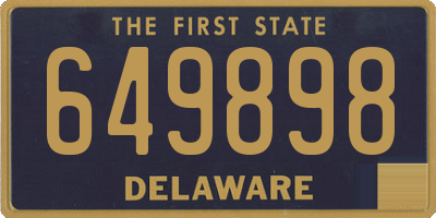 DE license plate 649898