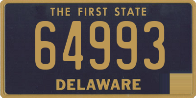 DE license plate 64993