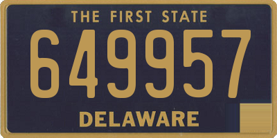 DE license plate 649957