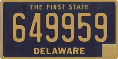 DE license plate 649959
