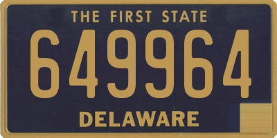 DE license plate 649964