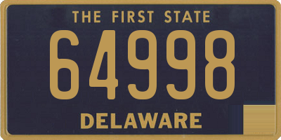 DE license plate 64998