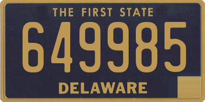 DE license plate 649985