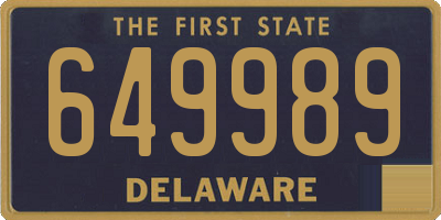 DE license plate 649989