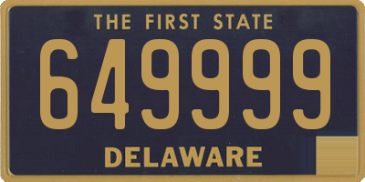 DE license plate 649999