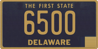 DE license plate 6500
