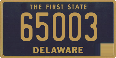 DE license plate 65003
