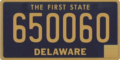 DE license plate 650060