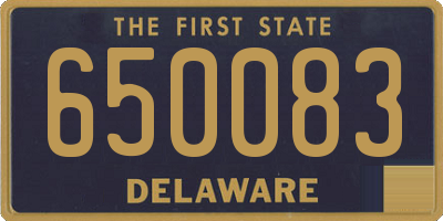 DE license plate 650083