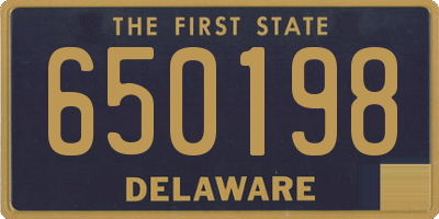 DE license plate 650198