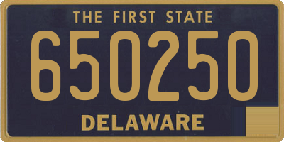 DE license plate 650250