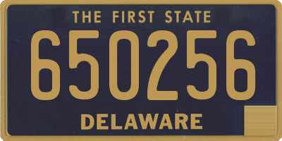 DE license plate 650256