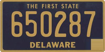 DE license plate 650287