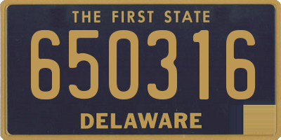 DE license plate 650316