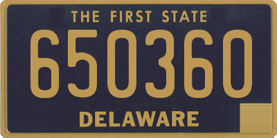 DE license plate 650360