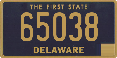 DE license plate 65038