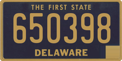 DE license plate 650398