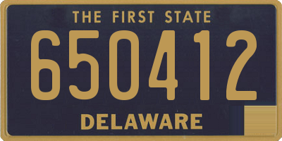 DE license plate 650412