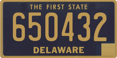 DE license plate 650432