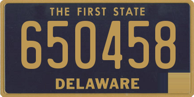 DE license plate 650458