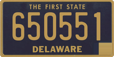 DE license plate 650551