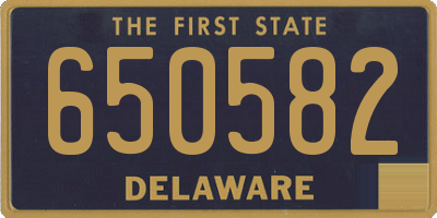 DE license plate 650582