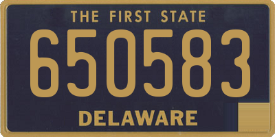 DE license plate 650583