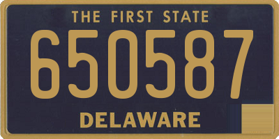 DE license plate 650587