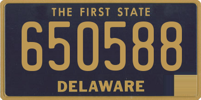 DE license plate 650588