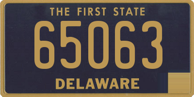 DE license plate 65063