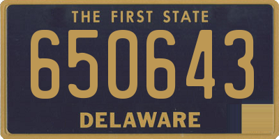 DE license plate 650643