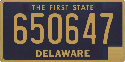 DE license plate 650647