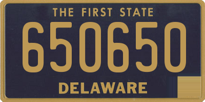 DE license plate 650650