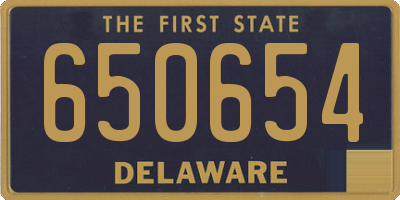DE license plate 650654