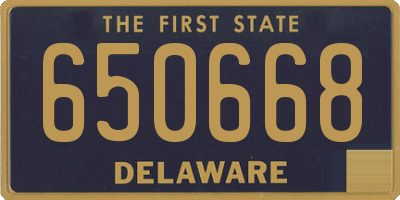 DE license plate 650668