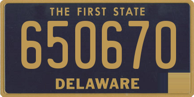 DE license plate 650670