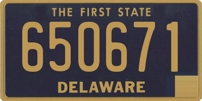 DE license plate 650671