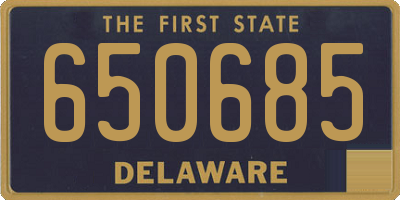 DE license plate 650685