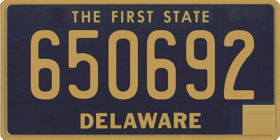 DE license plate 650692