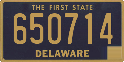 DE license plate 650714