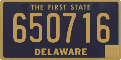 DE license plate 650716