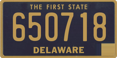 DE license plate 650718