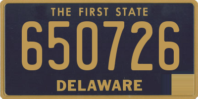 DE license plate 650726