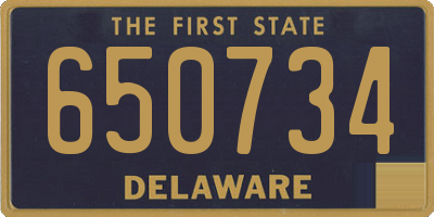 DE license plate 650734