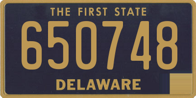 DE license plate 650748