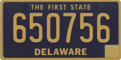 DE license plate 650756