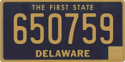 DE license plate 650759
