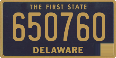 DE license plate 650760